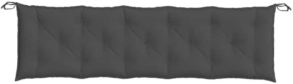 Sodo suoliuko pagalvėlės, 2vnt., antracito, 180x50x7cm, audinys