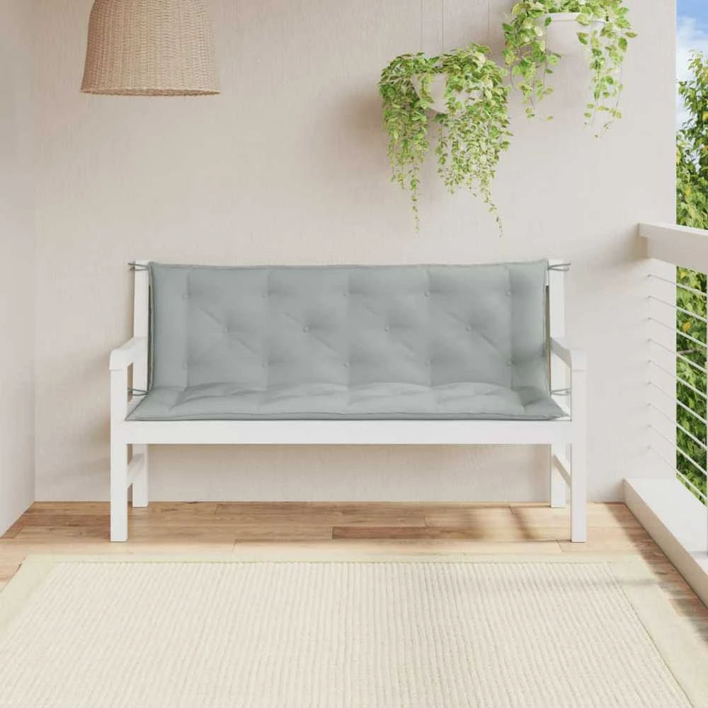Sodo suoliuko pagalvėlės, 2vnt., pilkos, 150x50x7cm, audinys
