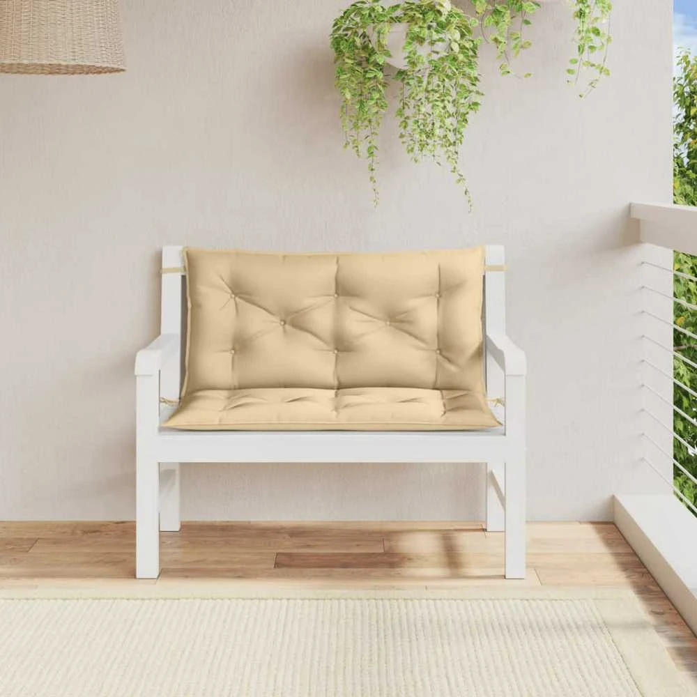 Sodo suoliuko pagalvėlės, 2vnt., smėlio, 100x50x7cm, audinys