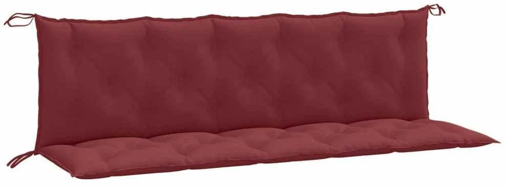 Sodo suoliuko pagalvėlės, 2vnt., vyno, 180x50x7cm, audinys
