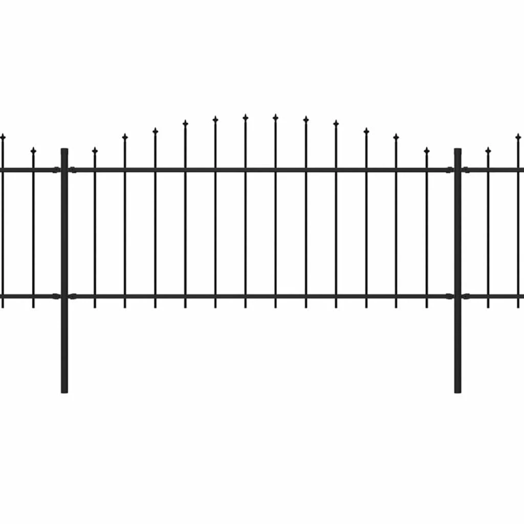 Sodo tvora su iečių viršug., juoda, (0,5-0,75)x10,2m, plienas