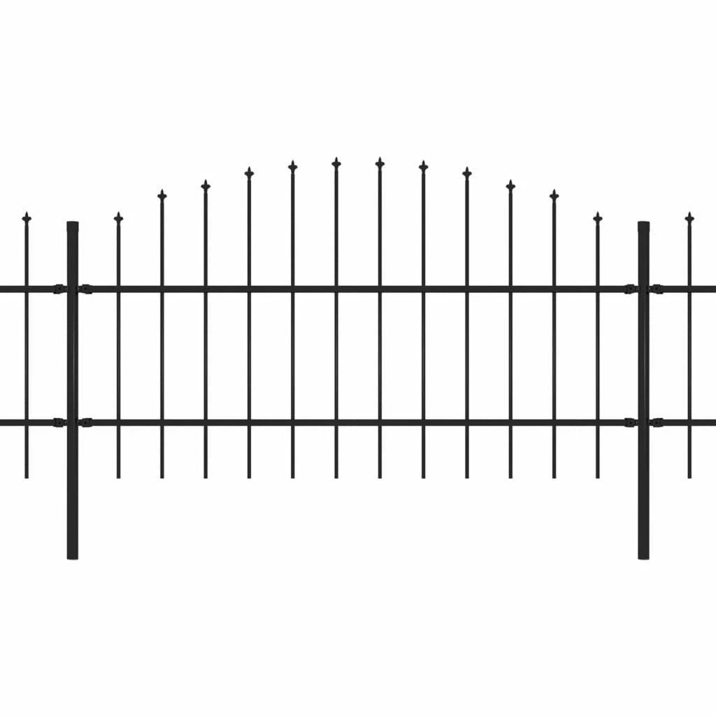 Sodo tvora su iečių viršug., juoda, (0,75-1)x11,9m, plienas