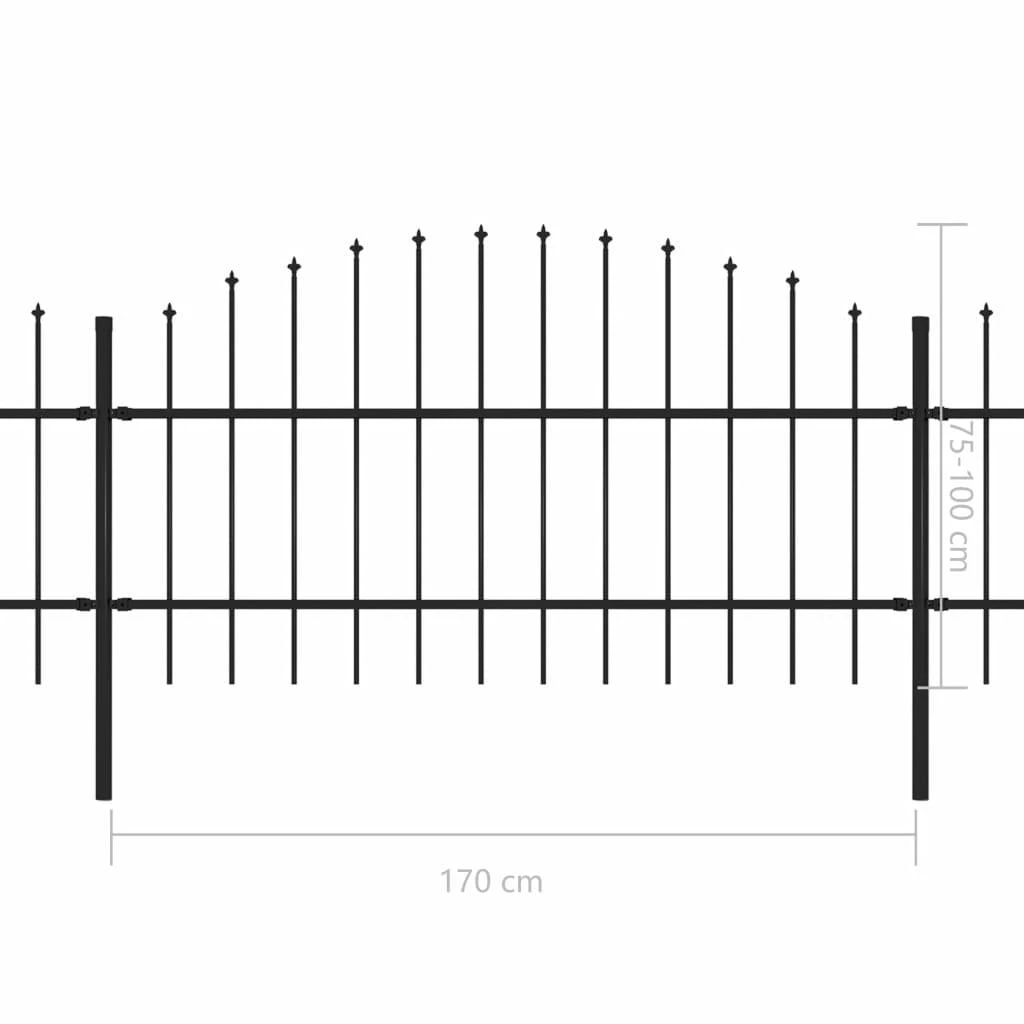Sodo tvora su iečių viršug., juoda, (0,75-1)x8,5m, plienas