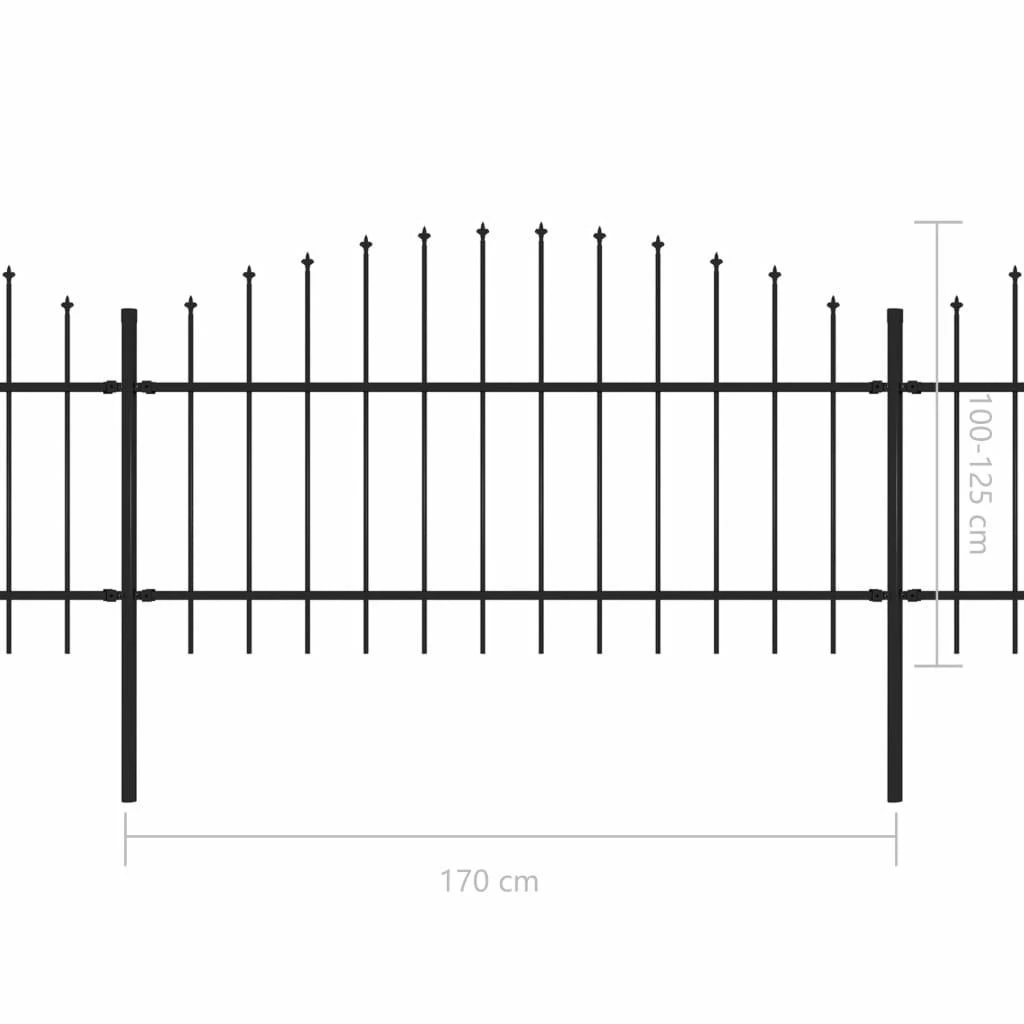 Sodo tvora su iečių viršug., juoda, (1-1,25)x10,2m, plienas