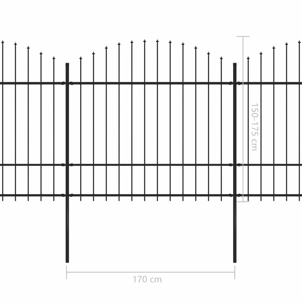 Sodo tvora su iečių viršug., juoda, (1,5-1,75)x11,9m, plienas