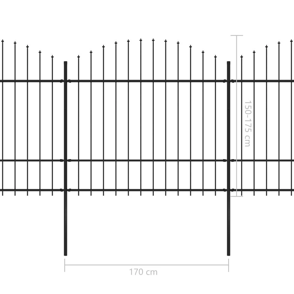 Sodo tvora su iečių viršug., juoda, (1,5-1,75)x13,6m, plienas