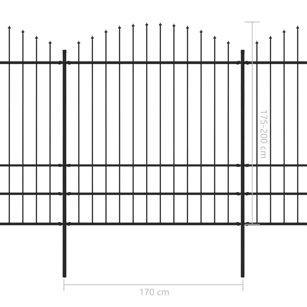 Sodo tvora su iečių viršug., juoda, (1,75-2)x3,4m, plienas