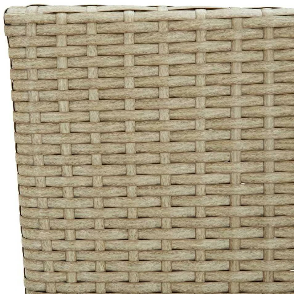 Lauko baldų komplektas Sodo valgomojo baldų komplektas, 3 dalių, smėlio spalvos