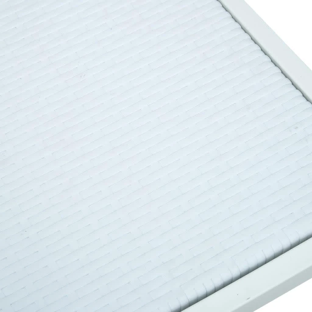 Lauko baldų komplektas Sodo valgomojo baldų komplektas, 5 dalių, baltos spalvos