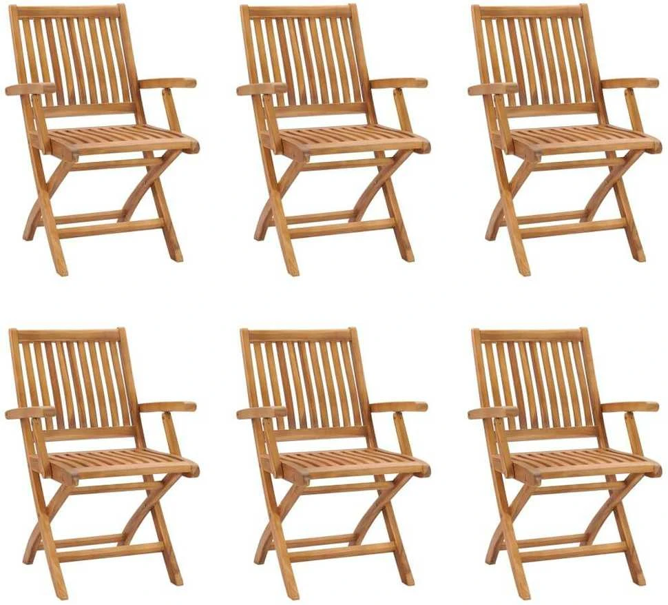 Lauko baldų komplektas Sodo valgomojo baldų komplektas, 7 dalių, tikmedžio masyvas