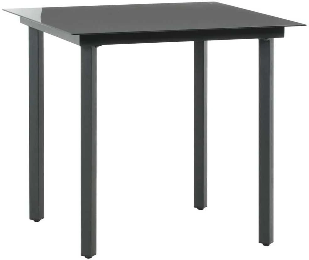 Lauko baldų komplektas Sodo valgomojo komplektas, 3 dalių, juodas, PVC ratanas