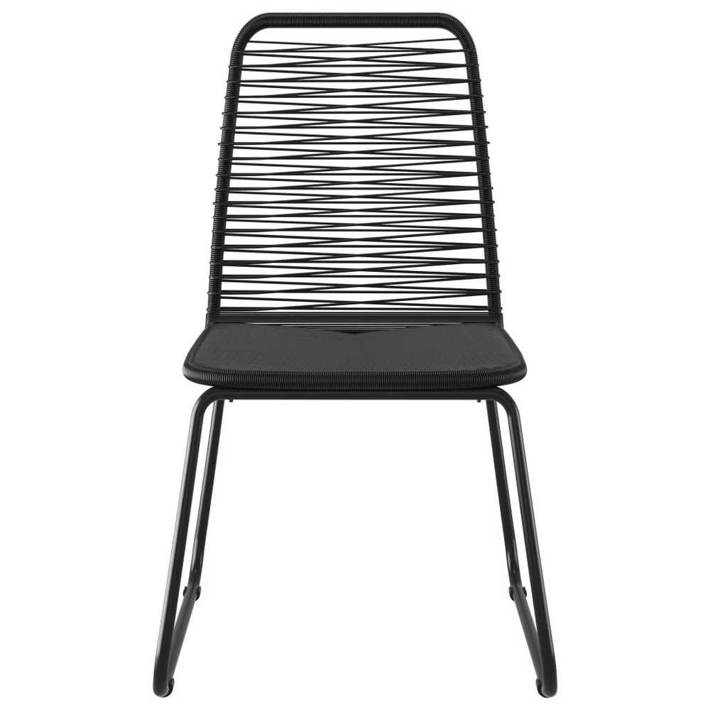 Lauko baldų komplektas Sodo valgomojo komplektas, 5 dalių, juodas/rudas, PVC ratanas