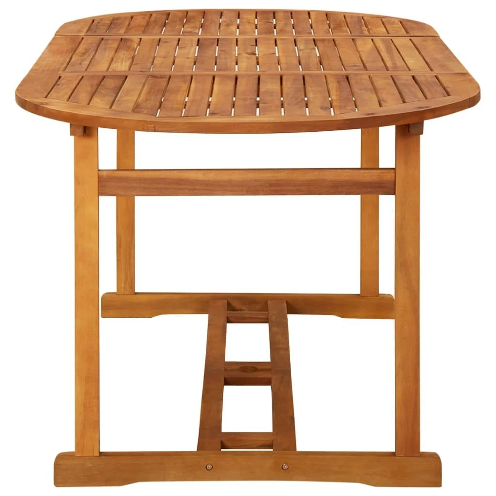 Lauko baldų komplektas Sodo valgomojo komplektas, 9 dalių, 180x90x75 cm, akacija