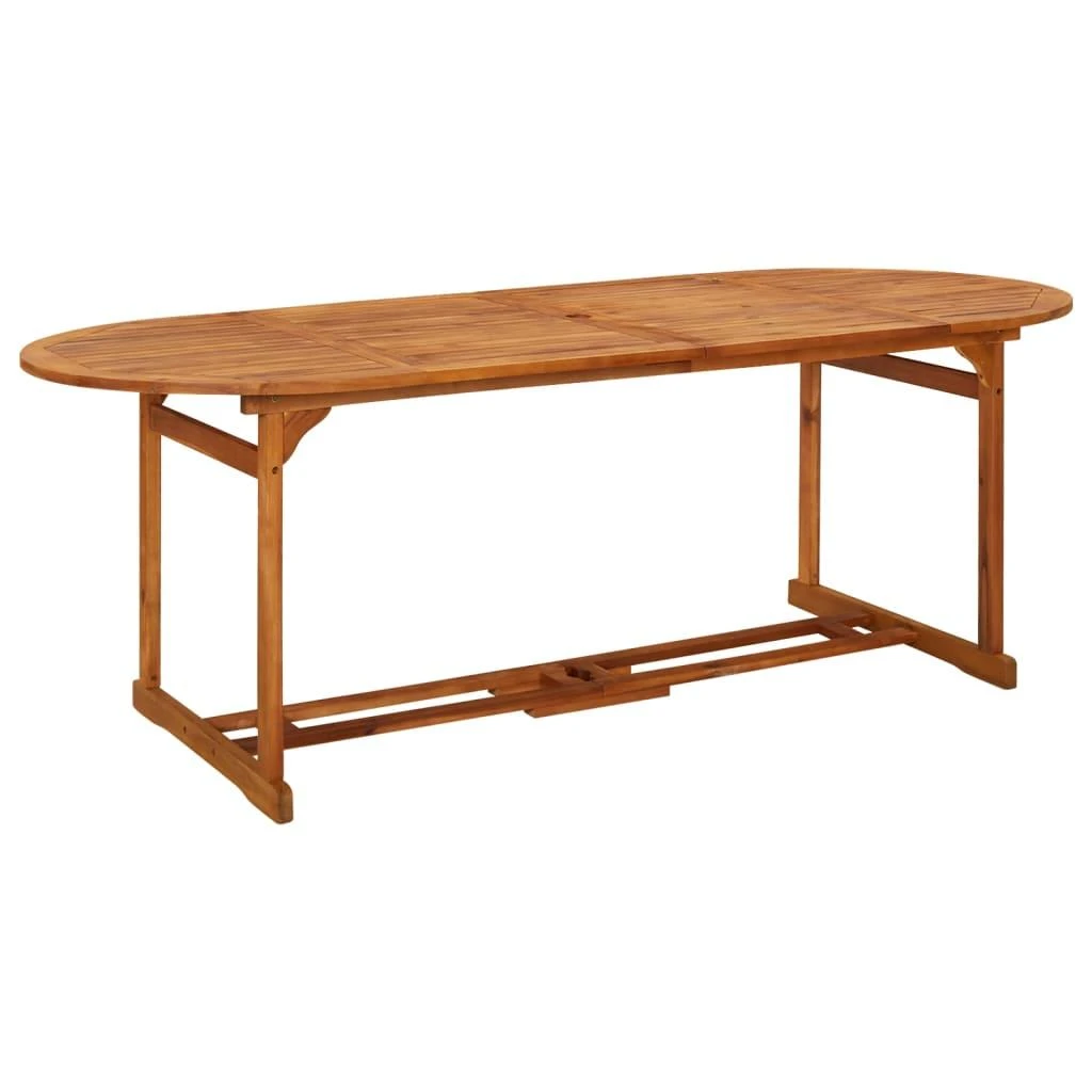 Lauko baldų komplektas Sodo valgomojo komplektas, 9 dalių, 220x90x75 cm, akacija