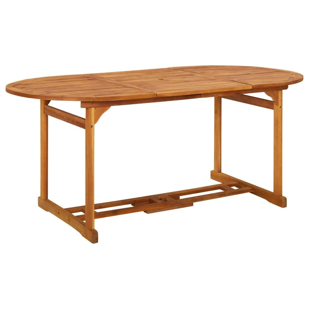 Lauko baldų komplektas Sodo valgomojo komplektas, 9 dalių, 180x90x75 cm, akacija