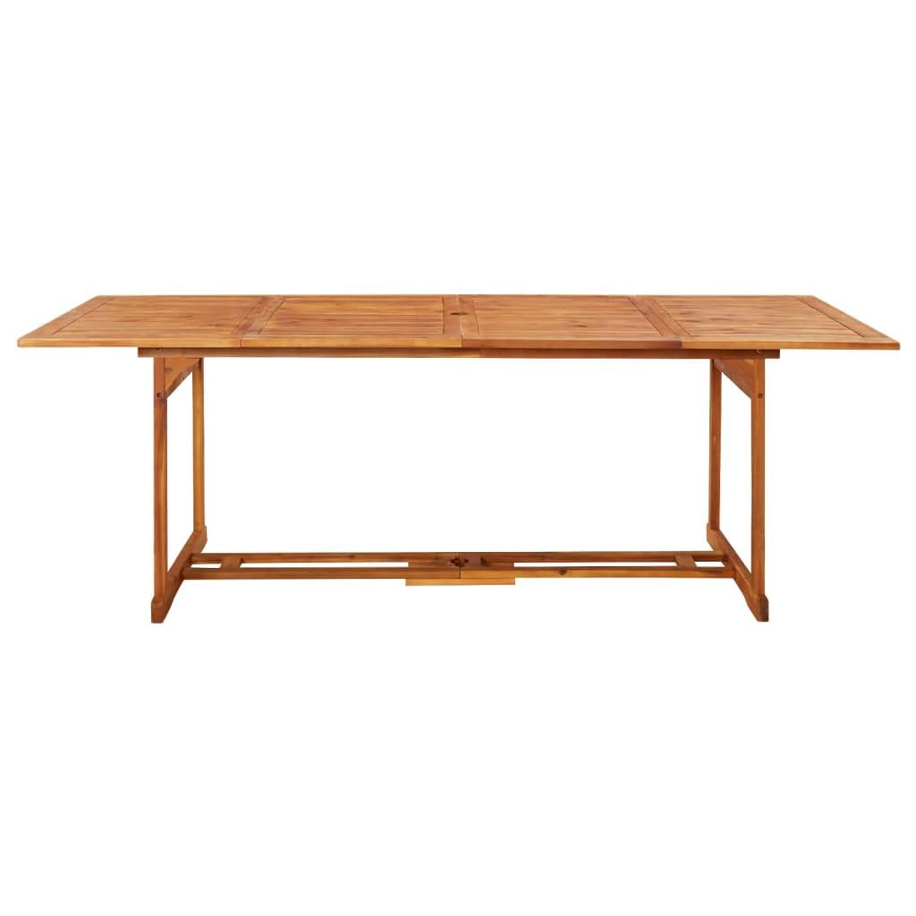 Lauko baldų komplektas Sodo valgomojo komplektas, 9 dalių, 220x90x75 cm, akacija