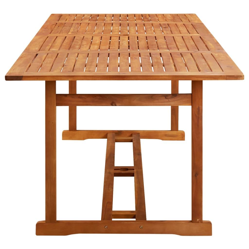 Lauko baldų komplektas Sodo valgomojo komplektas, 9 dalių, 220x90x75 cm, akacija