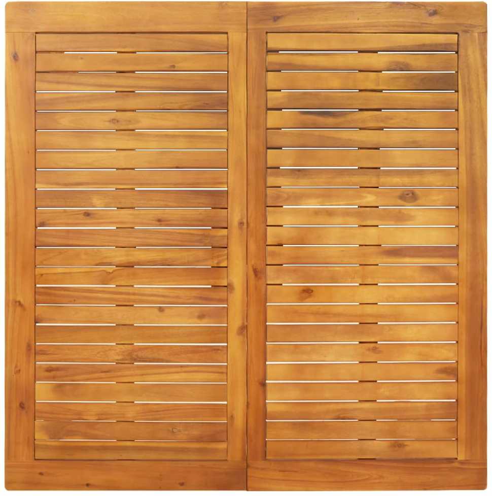 Sodo valgomojo stalas, 110x110x75cm, akacijos medienos masyvas