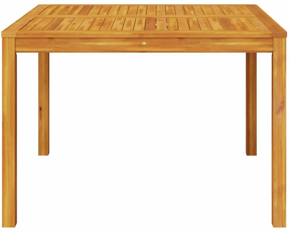Sodo valgomojo stalas, 110x110x75cm, akacijos medienos masyvas