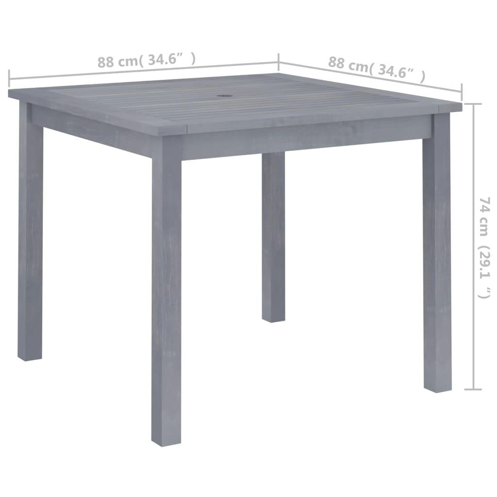 Sodo valgomojo stalas, 88x88x74cm, akacijos medienos masyvas