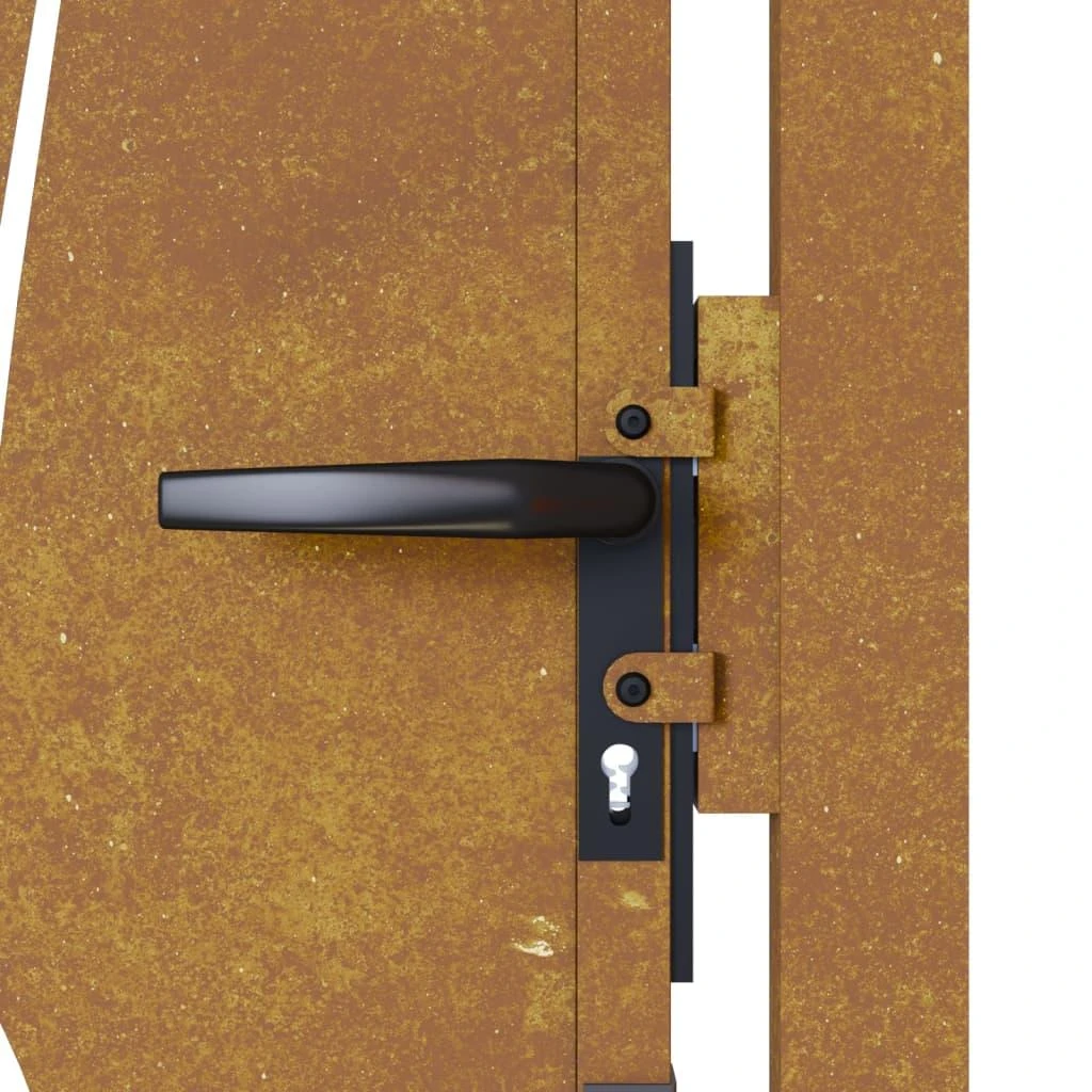 Sodo vartai, 105x105cm, corten plienas, žolės dizaino