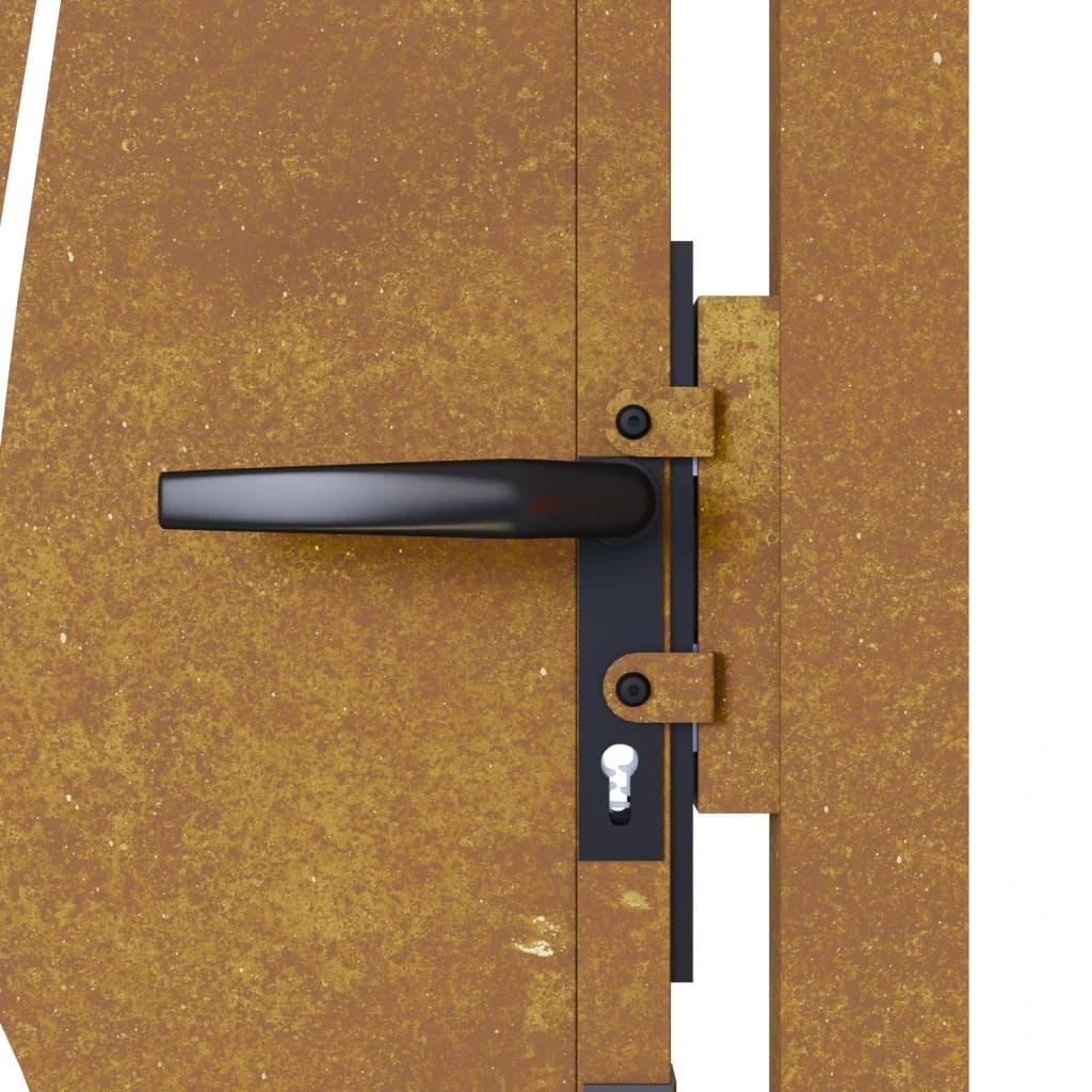 Sodo vartai, 105x130cm, corten plienas, žolės dizaino