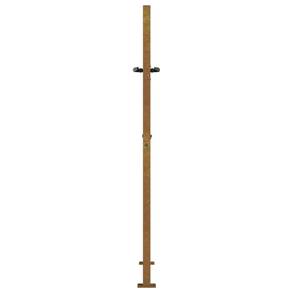 Sodo vartai, 105x155cm, corten plienas, medžio dizaino