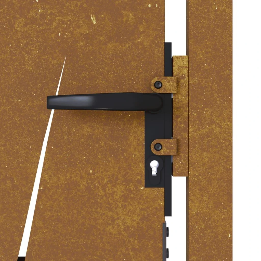 Sodo vartai, 105x155cm, corten plienas, žolės dizaino