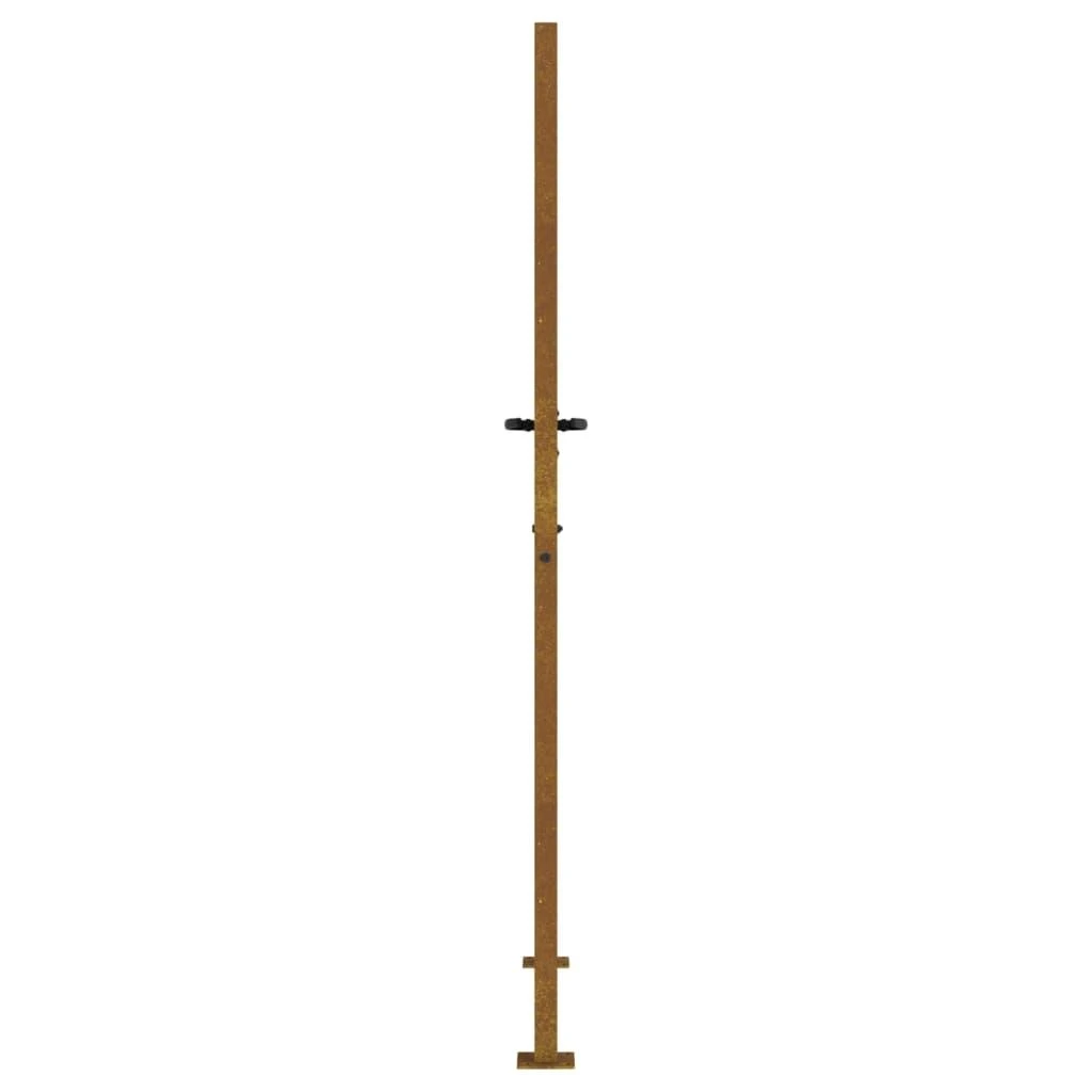 Sodo vartai, 105x205cm, corten plienas, kvadratų dizaino