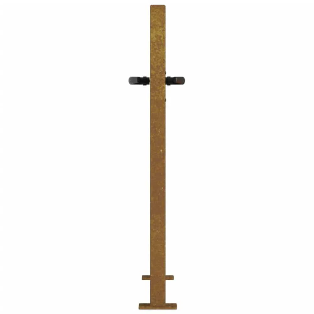 Sodo vartai, 105x80cm, corten plienas, kvadratų dizaino