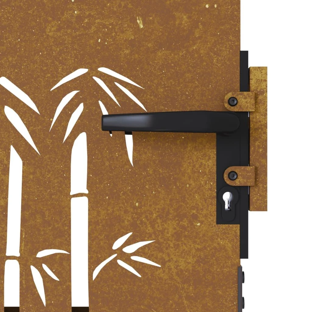 Sodo vartai, 85x150cm, corten plienas, bambuko dizaino