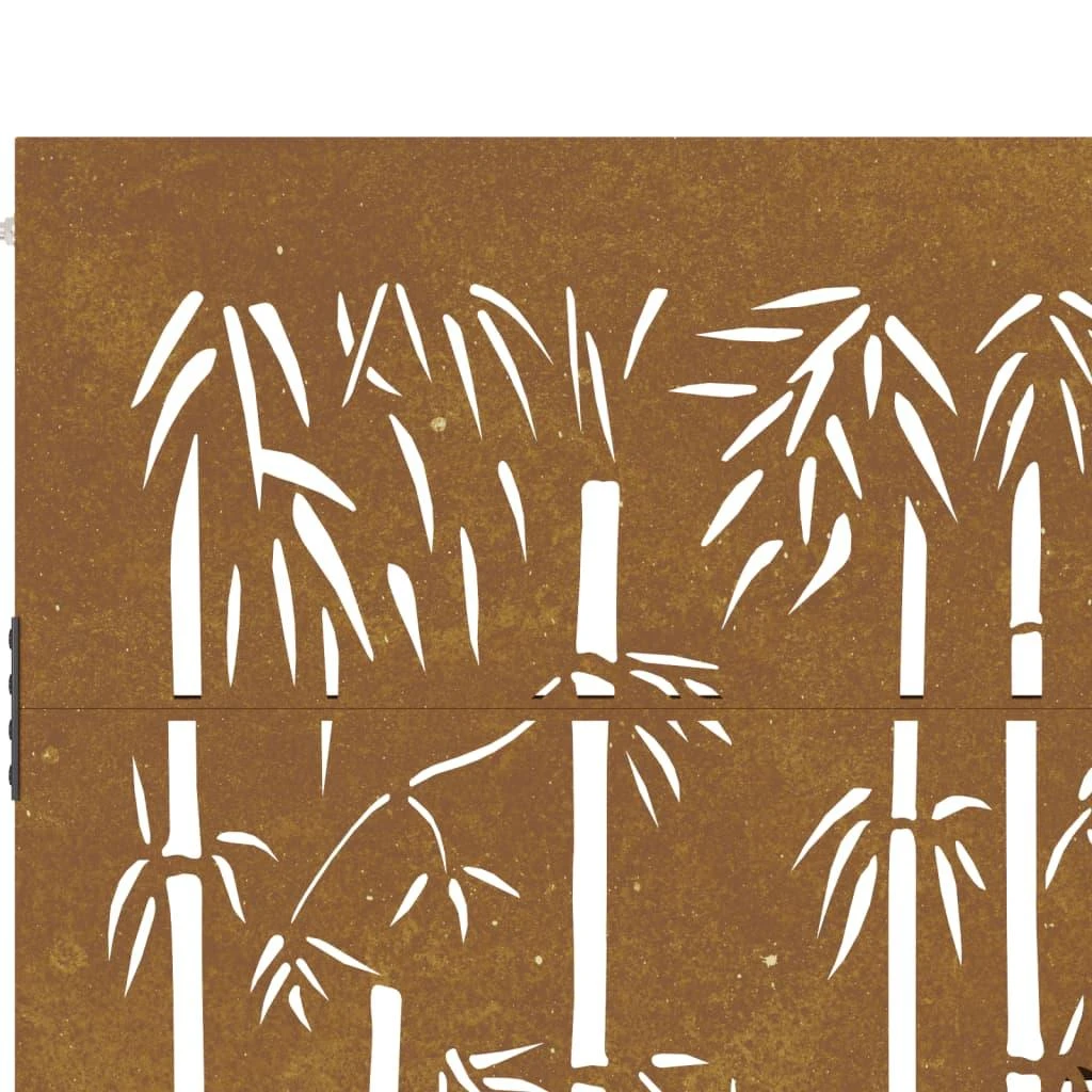Sodo vartai, 85x175cm, corten plienas, bambuko dizaino