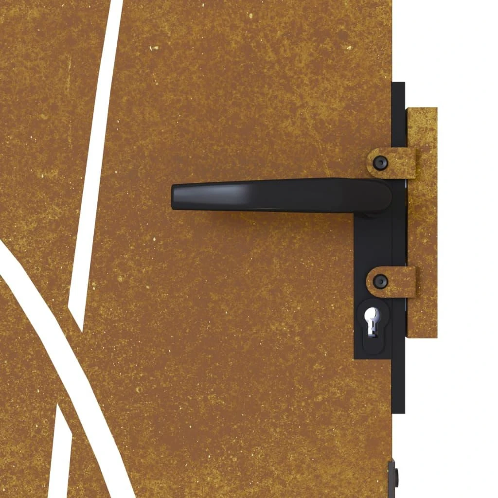 Sodo vartai, 85x175cm, corten plienas, žolės dizaino
