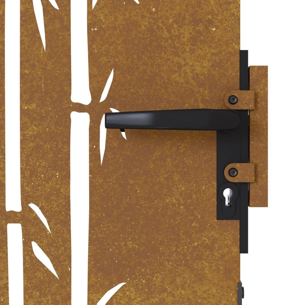 Sodo vartai, 85x200cm, corten plienas, bambuko dizaino