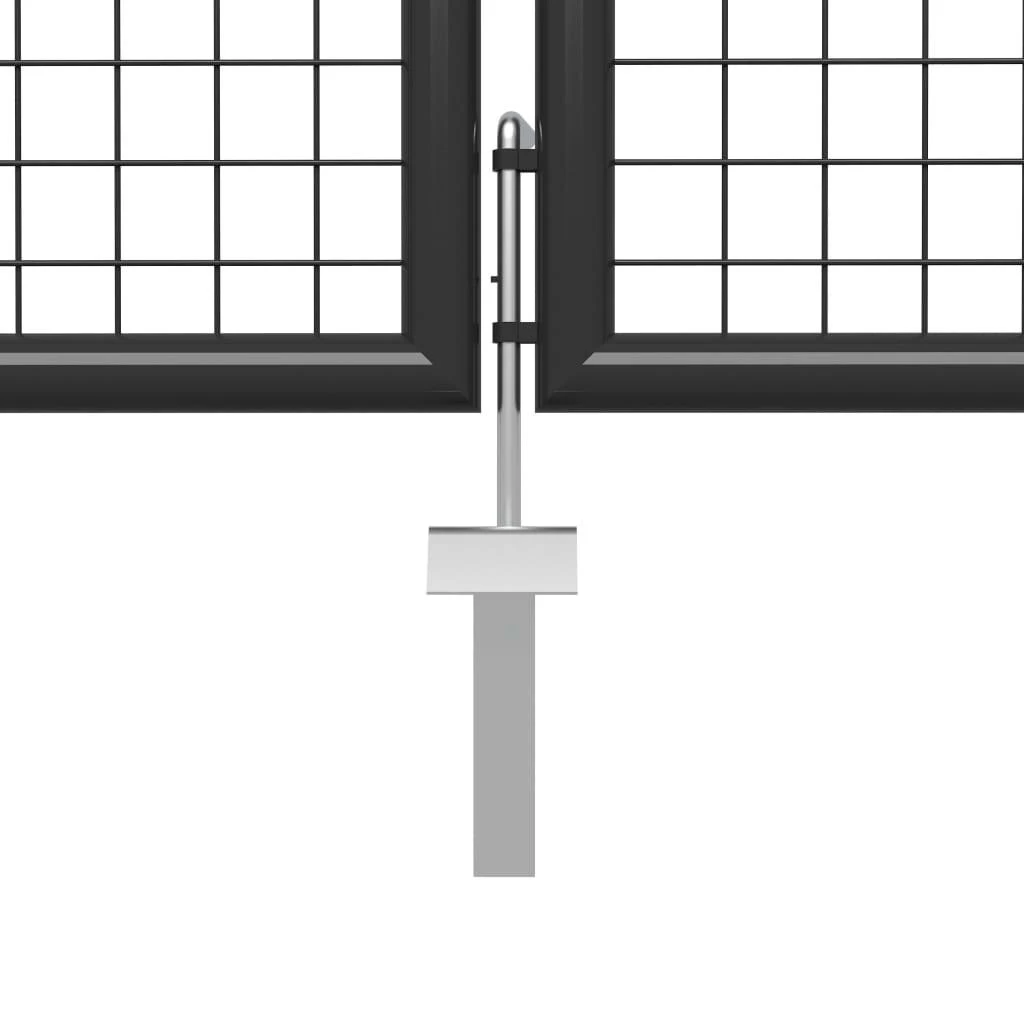 Sodo vartai, antracito spalvos, 400x100cm, plienas