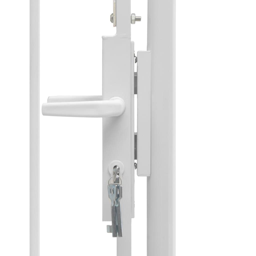 Sodo vartai, balti, 1x1,75m, plienas