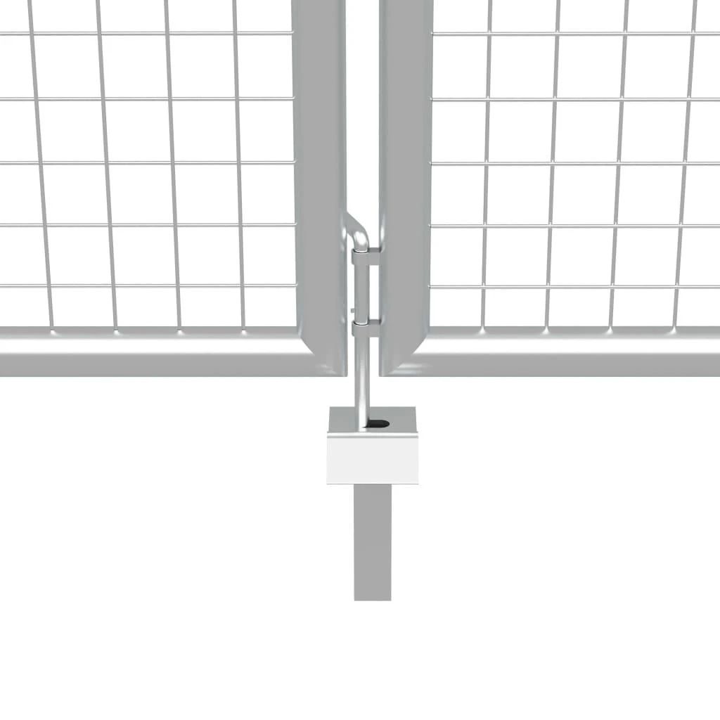 Sodo vartai, sidabrinės sp., 415x225cm, galvanizuotas plienas