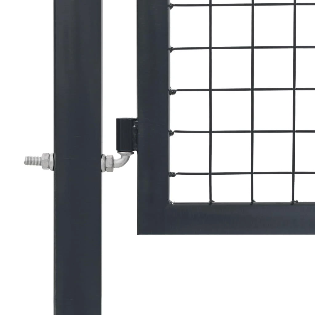 Sodo vartai su stulpais, antracito sp., 350x120 cm, plienas