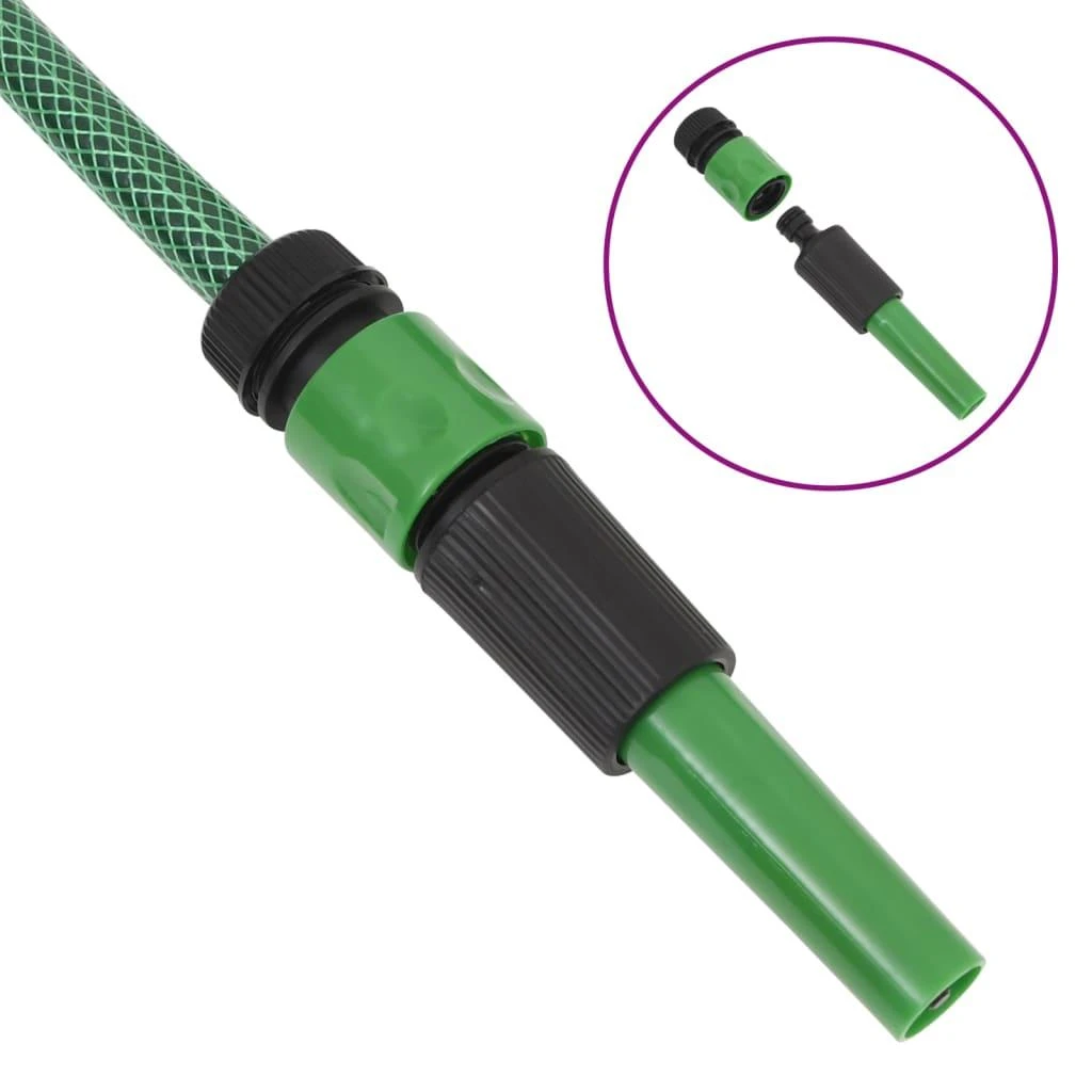 Sodo žarna su tvirtinimo detalėmis, žalia, 0,5", 20m, PVC