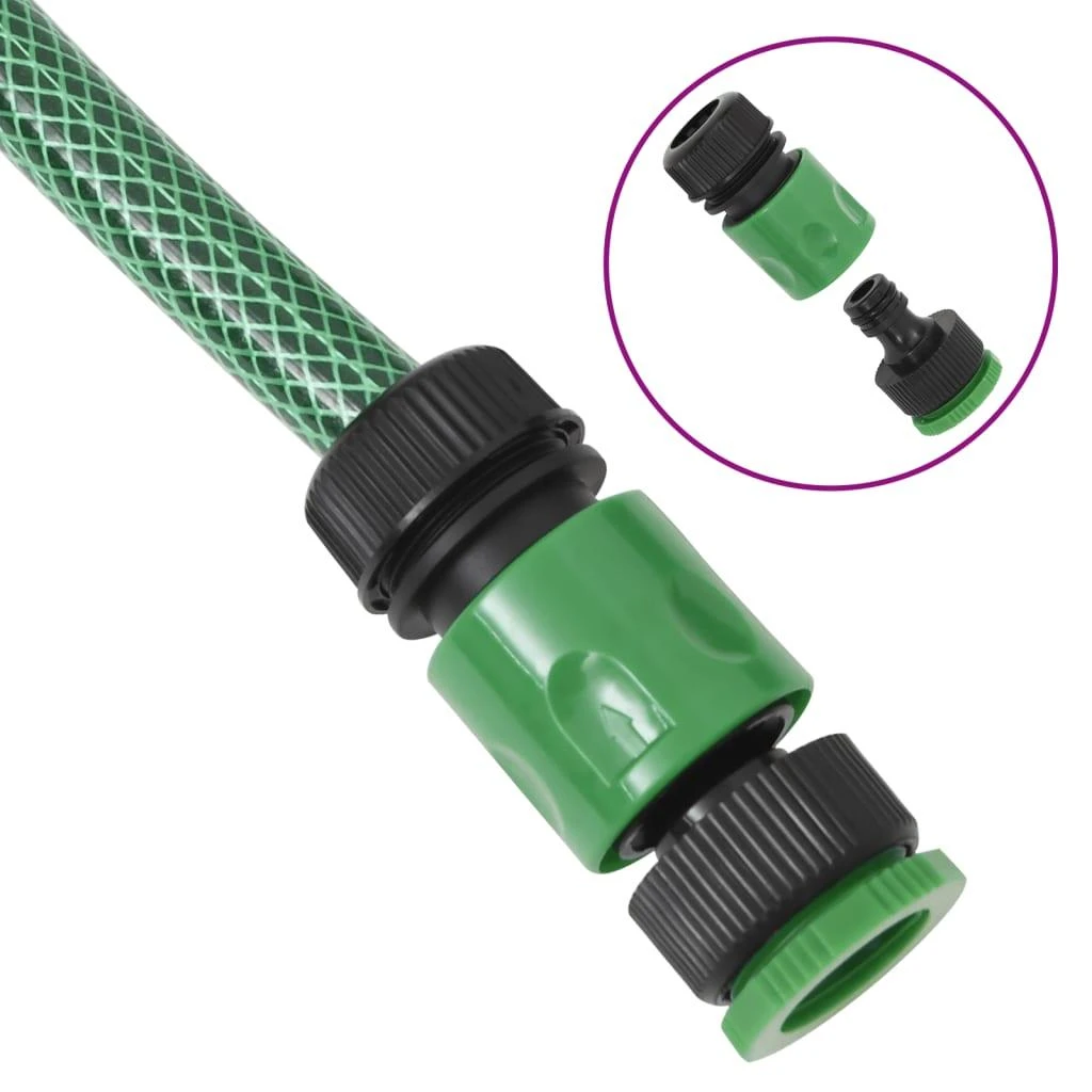 Sodo žarna su tvirtinimo detalėmis, žalia, 0,5", 20m, PVC