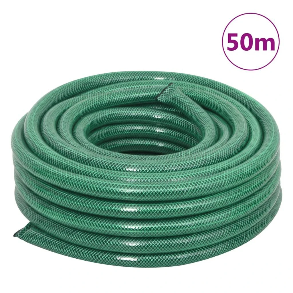 Sodo žarna su tvirtinimo detalėmis, žalia, 0,75", 50m, PVC
