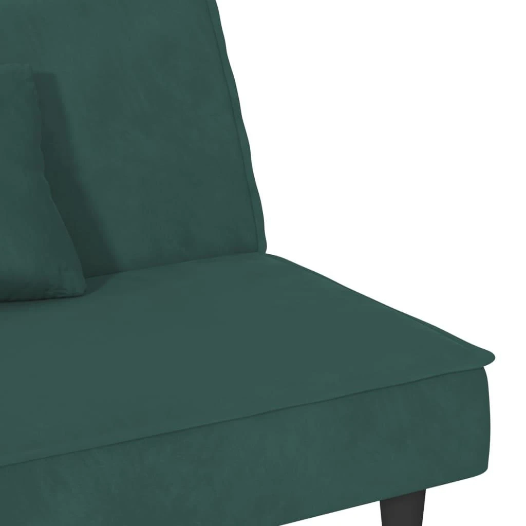 Sofa-lova, tamsiai žalios spalvos, aksomas