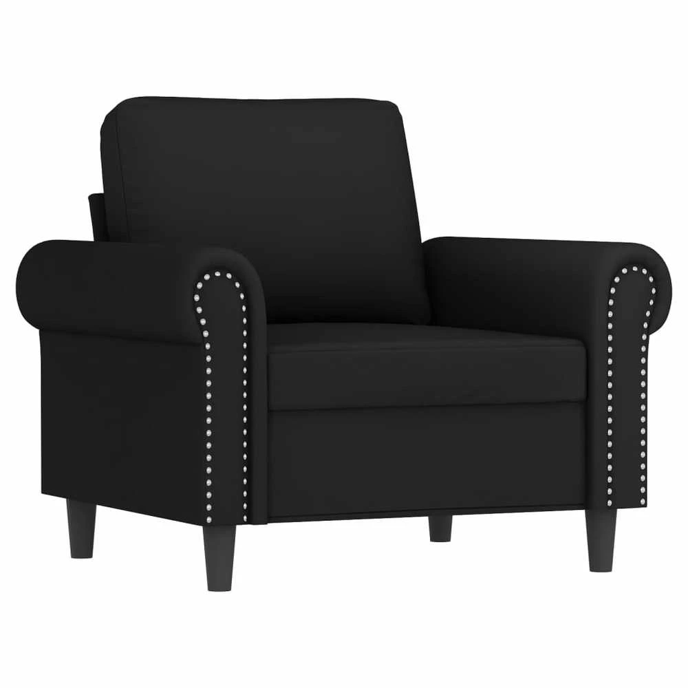Sofa Krėslas, juodos spalvos, 60cm, aksomas