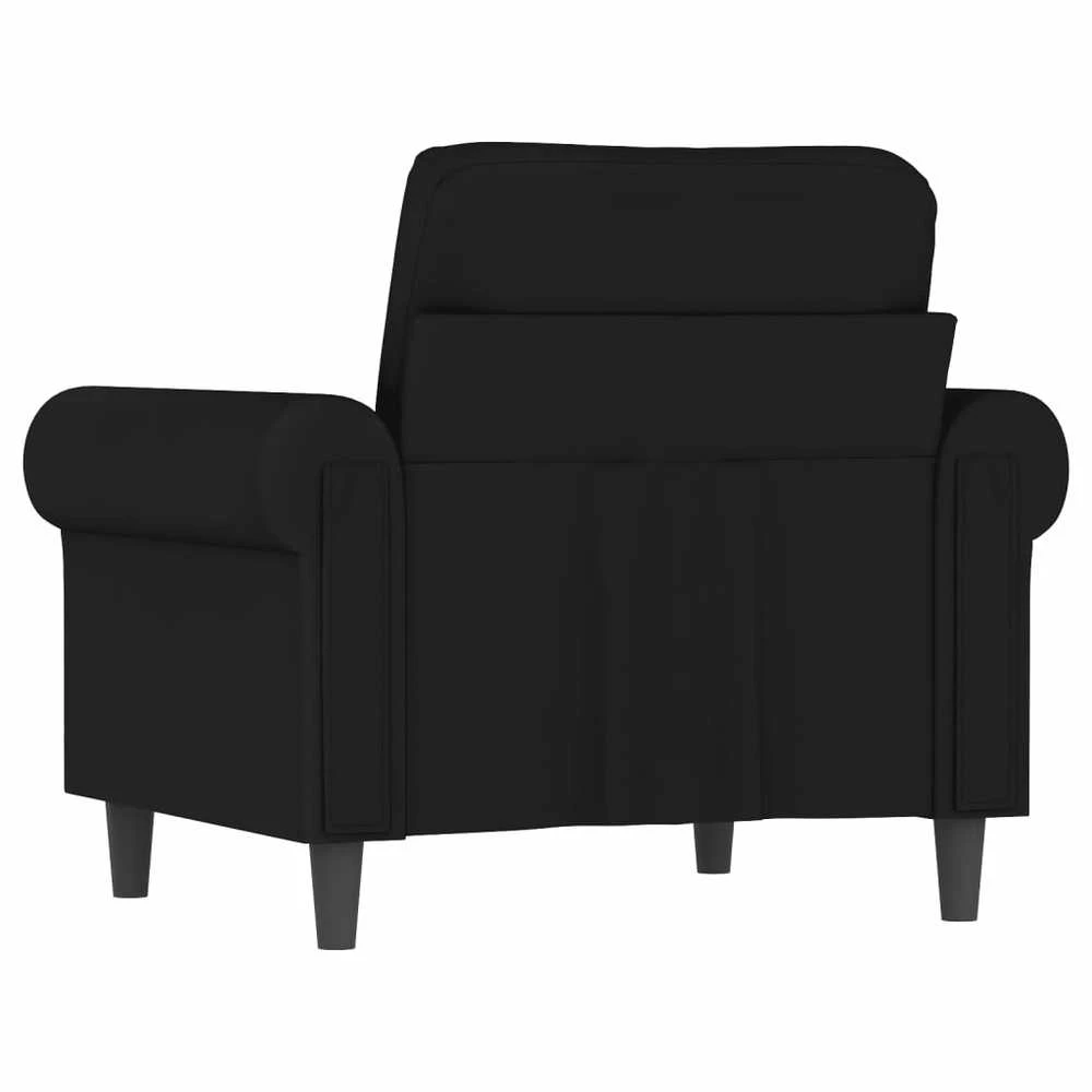 Sofa Krėslas, juodos spalvos, 60cm, aksomas