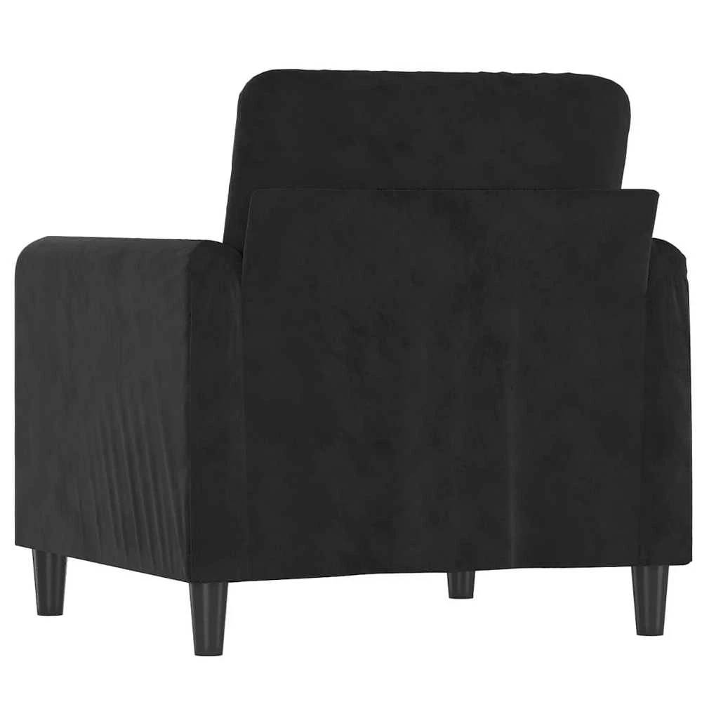 Sofa Krėslas, juodos spalvos, 60cm, aksomas