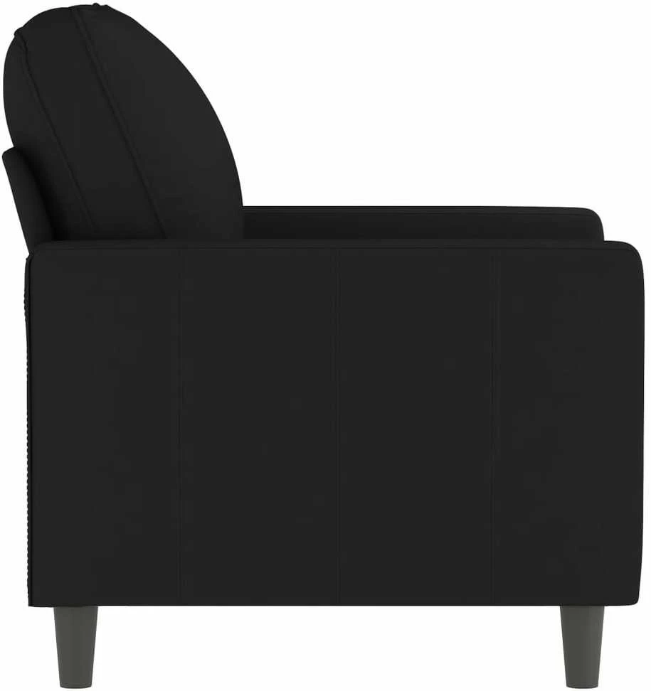 Sofa Krėslas, juodos spalvos, 60cm, aksomas