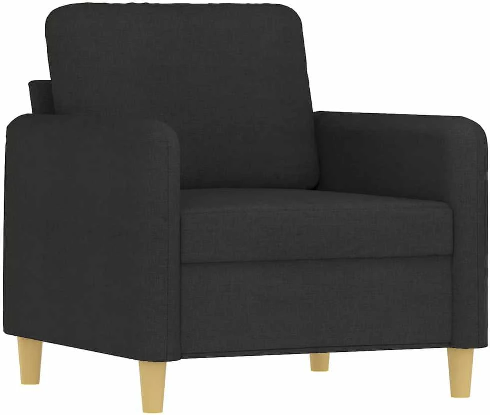 Sofa Krėslas, juodos spalvos, 60cm, audinys