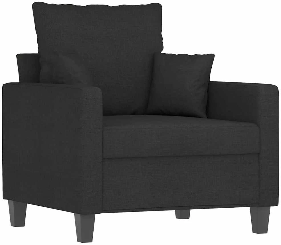 Sofa Krėslas, juodos spalvos, 60cm, audinys