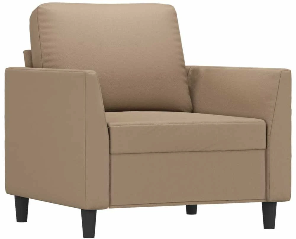 Sofa Krėslas, kapučino spalvos, 60cm, dirbtinė oda