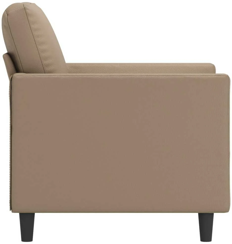 Sofa Krėslas, kapučino spalvos, 60cm, dirbtinė oda